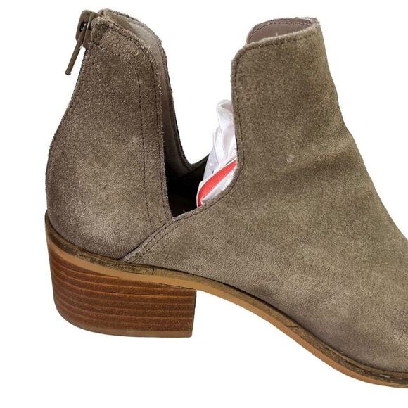 Steve Madden Lancaster Womens Taupe Gray Suede Leather Ankle Boots Booties sz 8 - Picture 3 of 16